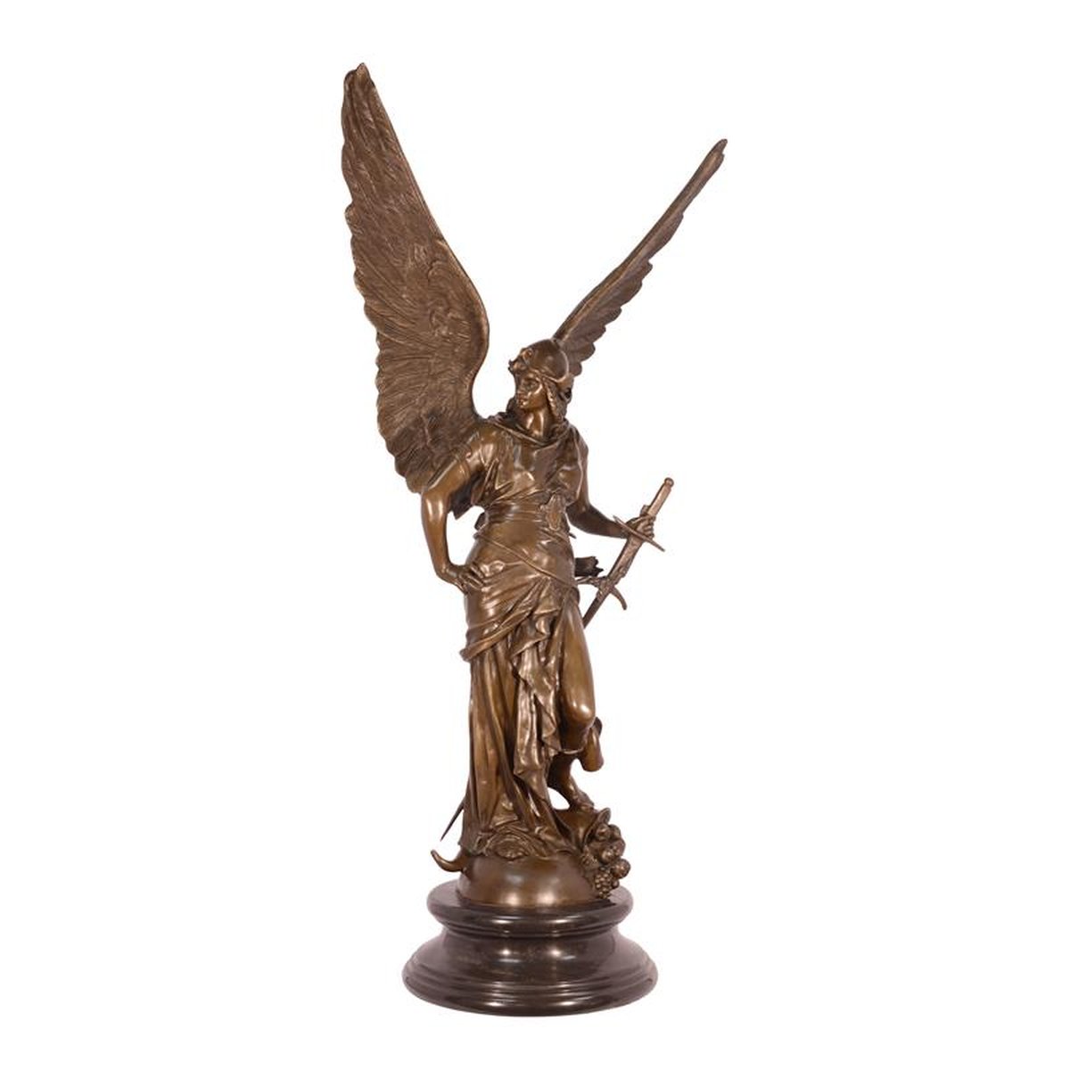 A BRONZE SCULPTURE CALLED ARMED PEACE