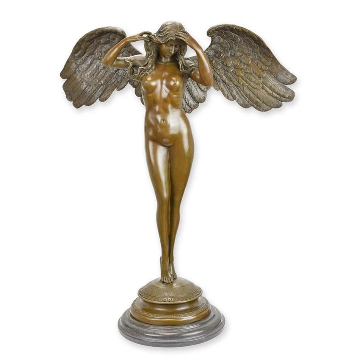 A BRONZE SCULPTURE CALLED DESCENDING NIGHT