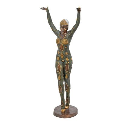 A BRONZE SCULPTURE CALLED  DOURGA""