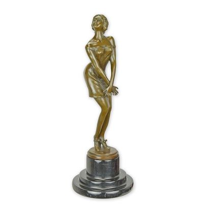A BRONZE SCULPTURE CALLED PENSIVE