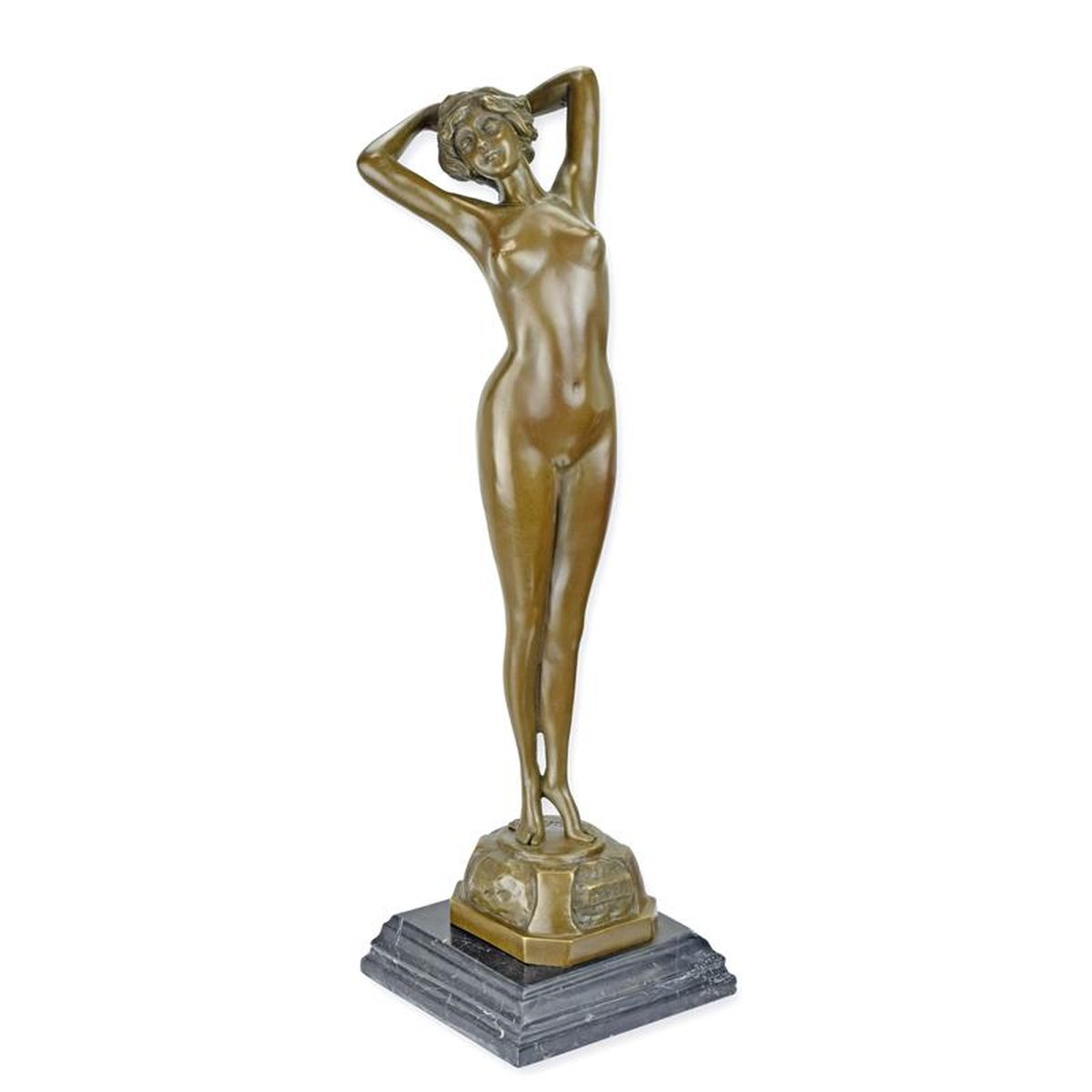 A BRONZE SCULPTURE CALLED REVEIL