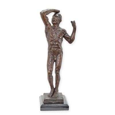 A BRONZE SCULPTURE CALLED THE AGEOF BRONZE""