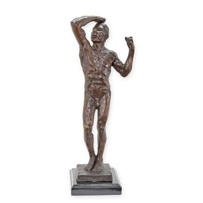 A BRONZE SCULPTURE CALLED THE AGEOF BRONZE""