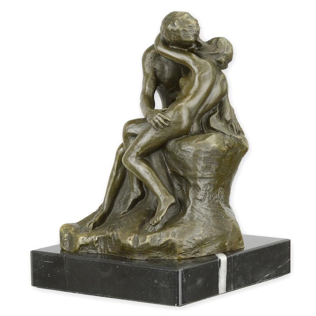 A BRONZE SCULPTURE CALLED THE KISS""