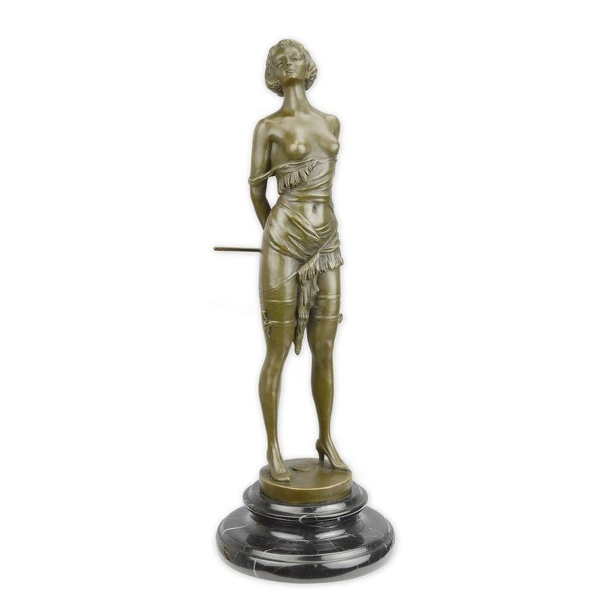 A BRONZE SCULPTURE CALLED 'THE RIDING CROP'