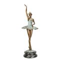 A BRONZE SCULPTURE OF A BALLERINA