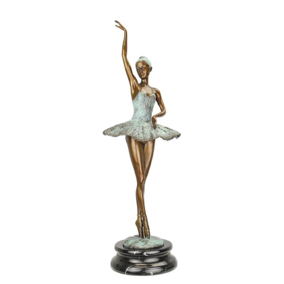 A BRONZE SCULPTURE OF A BALLERINA