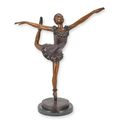 A BRONZE SCULPTURE OF A BALLERINA