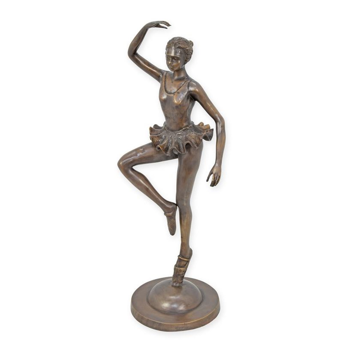 A BRONZE SCULPTURE OF A BALLERINA