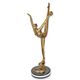 A BRONZE SCULPTURE OF A BALLERINA WITH BALL