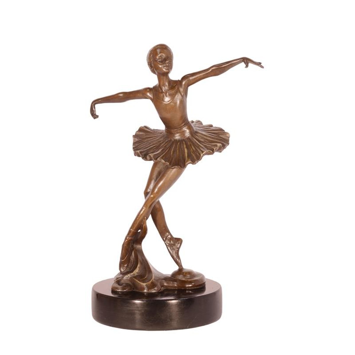 A BRONZE SCULPTURE OF A BALLERINA