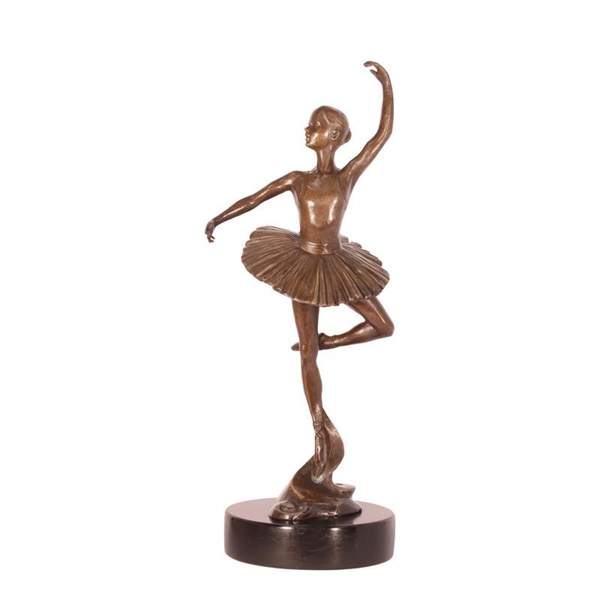 A BRONZE SCULPTURE OF A BALLERINA