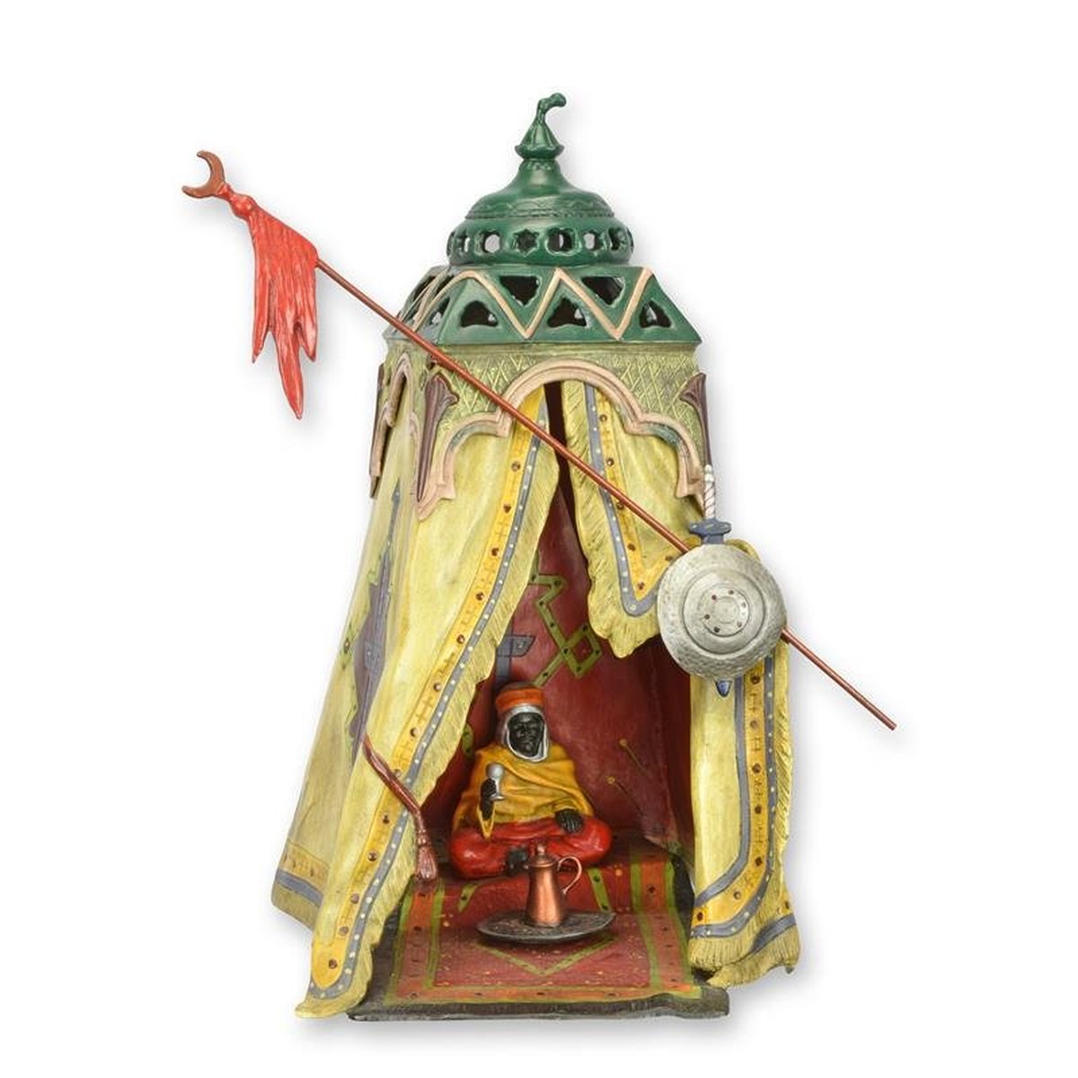 A Bronze Sculpture of a Bedouin Tent