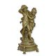 A BRONZE SCULPTURE OF A BOY AND GIRL