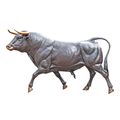 A BRONZE SCULPTURE OF A BULL