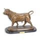 A BRONZE SCULPTURE OF A BULL