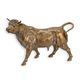 A BRONZE SCULPTURE OF A BULL