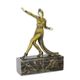 A BRONZE SCULPTURE OF A CAUCASIAN DANCER