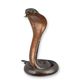 A BRONZE SCULPTURE OF A COBRA - BROWN