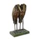 A BRONZE SCULPTURE OF A COUPLE AF MARABOU STORKS