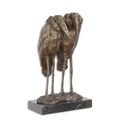 A BRONZE SCULPTURE OF A COUPLE OF MARABOU STORKS