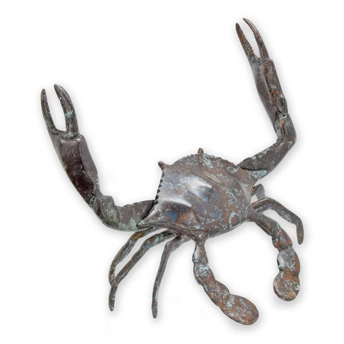A BRONZE SCULPTURE OF A CRAB