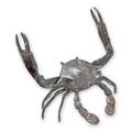 A BRONZE SCULPTURE OF A CRAB