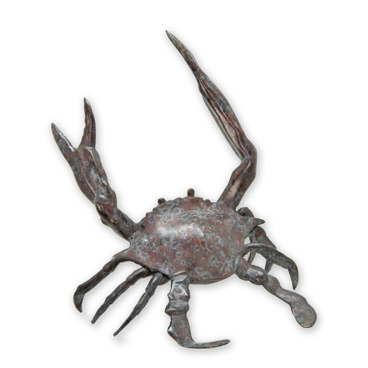A BRONZE SCULPTURE OF A CRAB