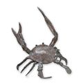 A BRONZE SCULPTURE OF A CRAB