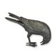 A BRONZE SCULPTURE OF A CROW