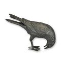 A BRONZE SCULPTURE OF A CROW