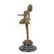 A BRONZE SCULPTURE OF A DANCER
