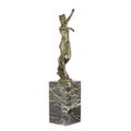 A BRONZE SCULPTURE OF A DANCING NUDE