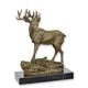 A BRONZE SCULPTURE OF A DEER