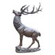 A BRONZE SCULPTURE OF A DEER