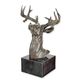 A BRONZE SCULPTURE OF A DEERHEAD