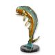 A BRONZE SCULPTURE OF A DORADO OR MAHI MAHI