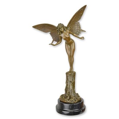 A BRONZE SCULPTURE OF A FAIRY