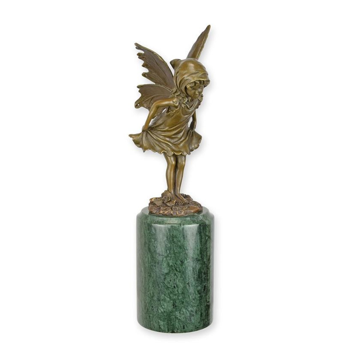 A BRONZE SCULPTURE OF A FAIRY