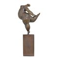 A BRONZE SCULPTURE OF A FEMALE DANCER