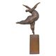 A BRONZE SCULPTURE OF A FEMALE DANCER