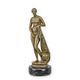 A BRONZE SCULPTURE OF A FEMALE NUDE