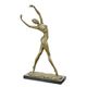 A BRONZE SCULPTURE OF A FEMALE NUDE DANCER
