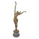 A BRONZE SCULPTURE OF A FEMALE NUDE DANCER