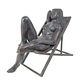A BRONZE SCULPTURE OF A FEMALE NUDE IN BEACH CHAIR
