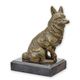 A BRONZE SCULPTURE OF A FOX