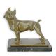 A BRONZE SCULPTURE OF A FRENCH BULDOG