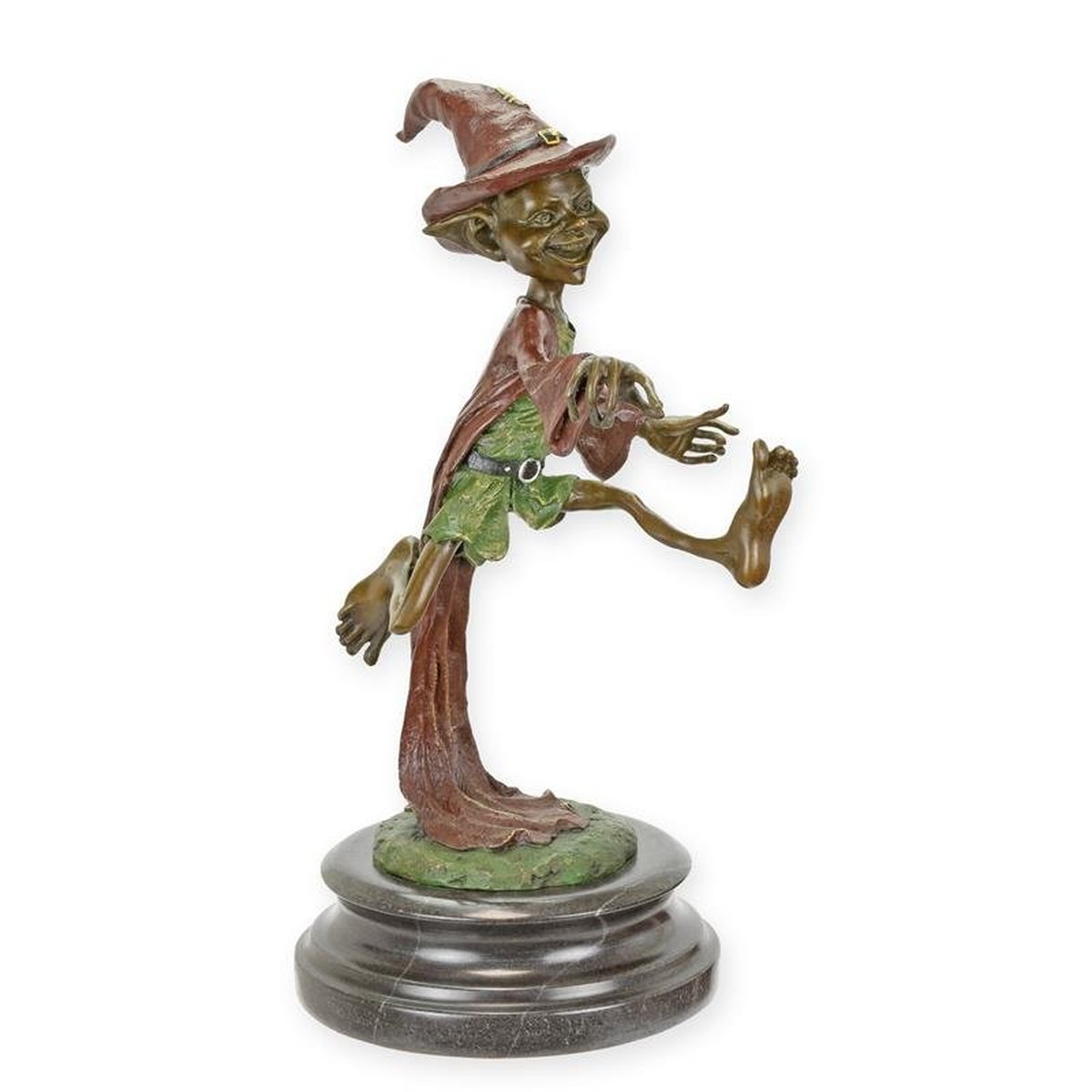 A BRONZE SCULPTURE OF A GOBLIN