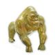 A BRONZE SCULPTURE OF A GORILLA
