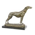 A BRONZE SCULPTURE OF A GREY-HOUND